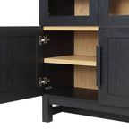  Juliet Kitchen Rounded Arch Cabinet, Rich Black