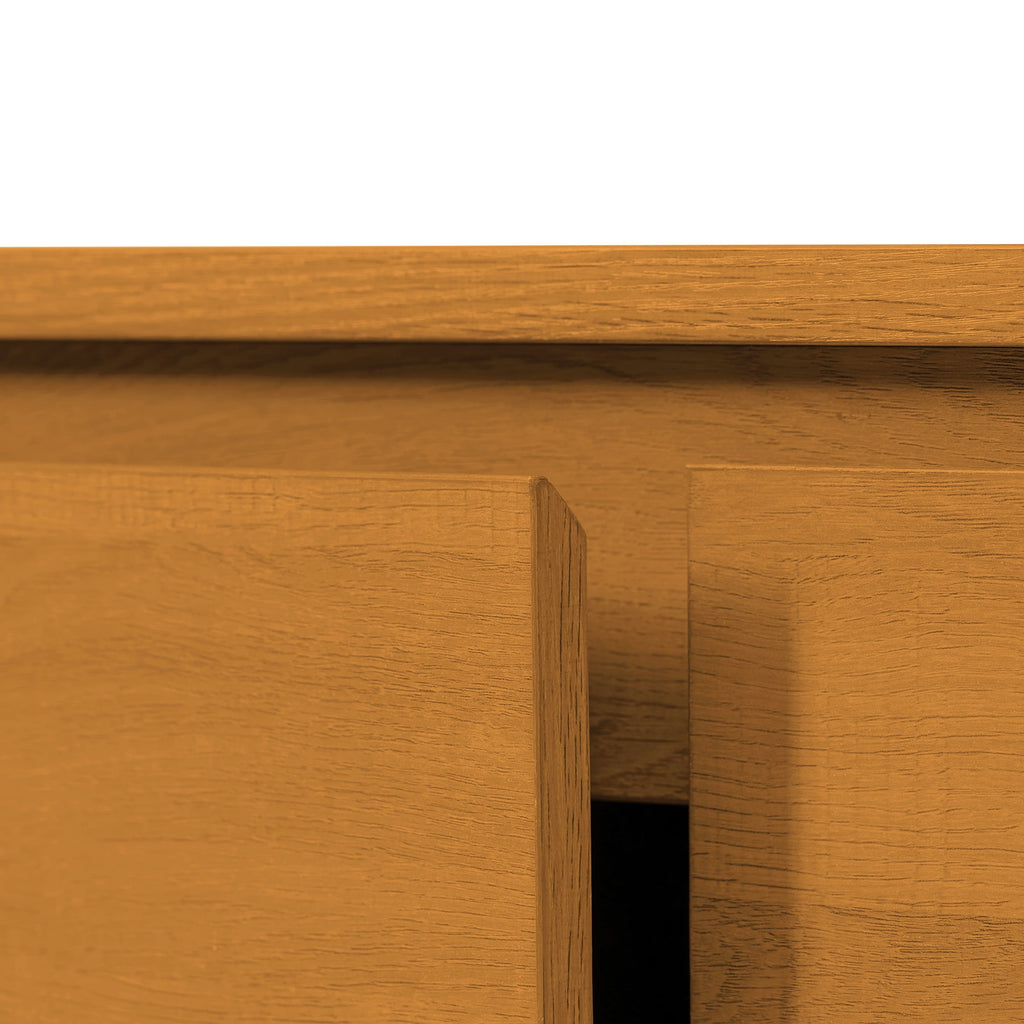  Juliet Curved Accent Cabinet, Warm Honey