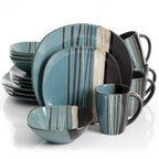  Bazaar Dinnerware, Teal, Set Of 16