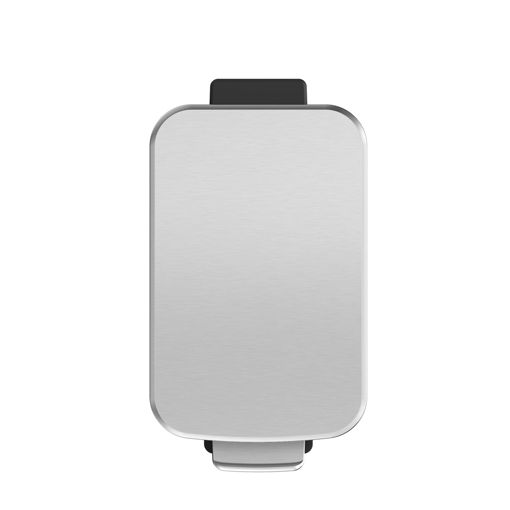  Kitchen Trash Can, 13.2 Gallon Stainless Steel Slim Step Garbage Bin with Soft Close Lid, Silver