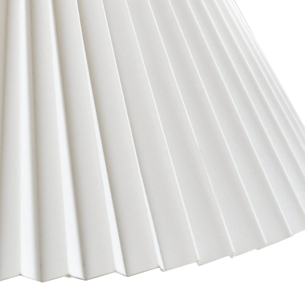  Wood Grain Finish Table Lamp with Pleated Shade