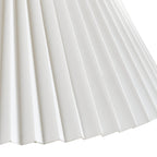  Wood Grain Finish Table Lamp with Pleated Shade