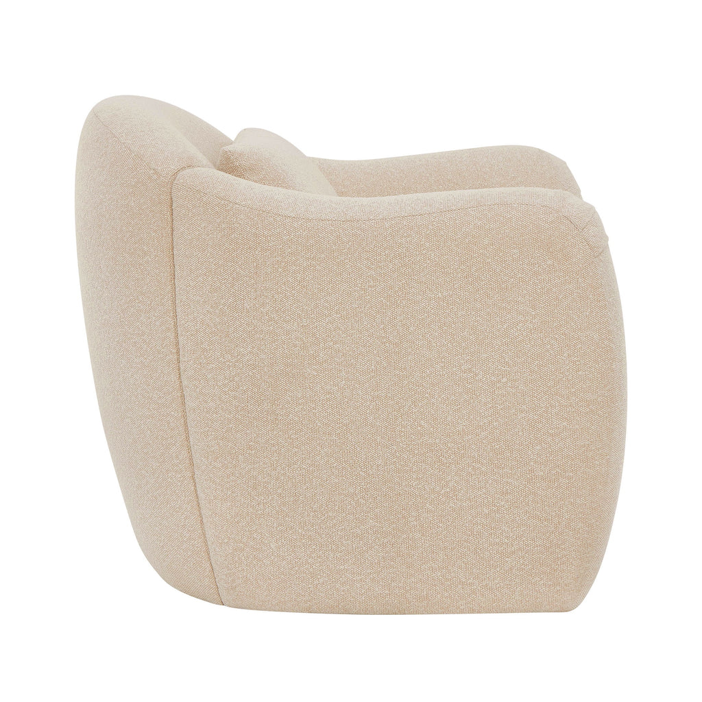Beautiful Barrymore Teddy Accent Chair by Drew Barrymore, Cream Shearling