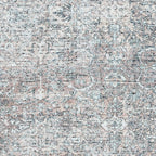  Persian Blooms Runner Washable Non-Skid Area Rug, Brown, 2'5" x 7'