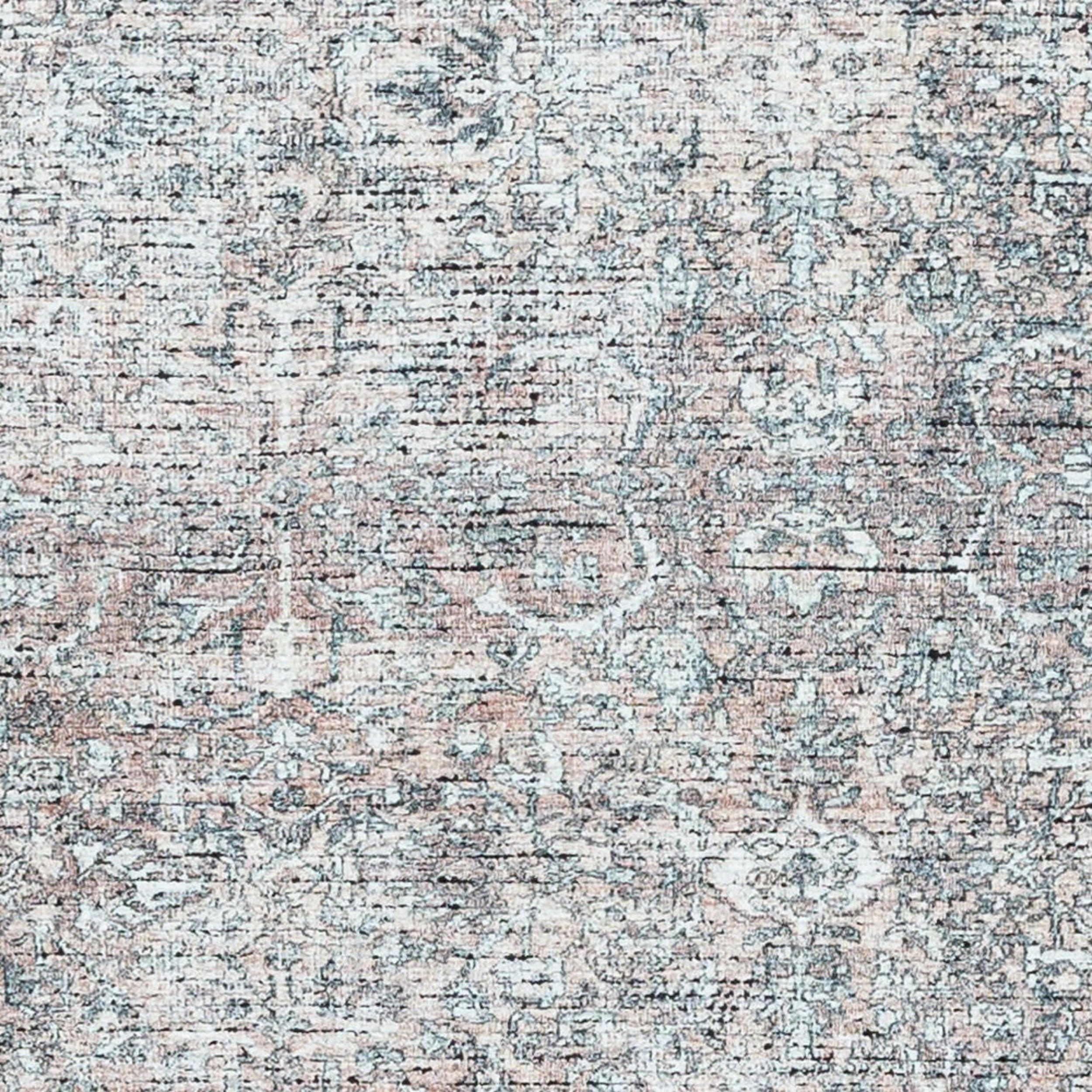  Persian Blooms Runner Washable Non-Skid Area Rug, Brown, 2'5" x 7'