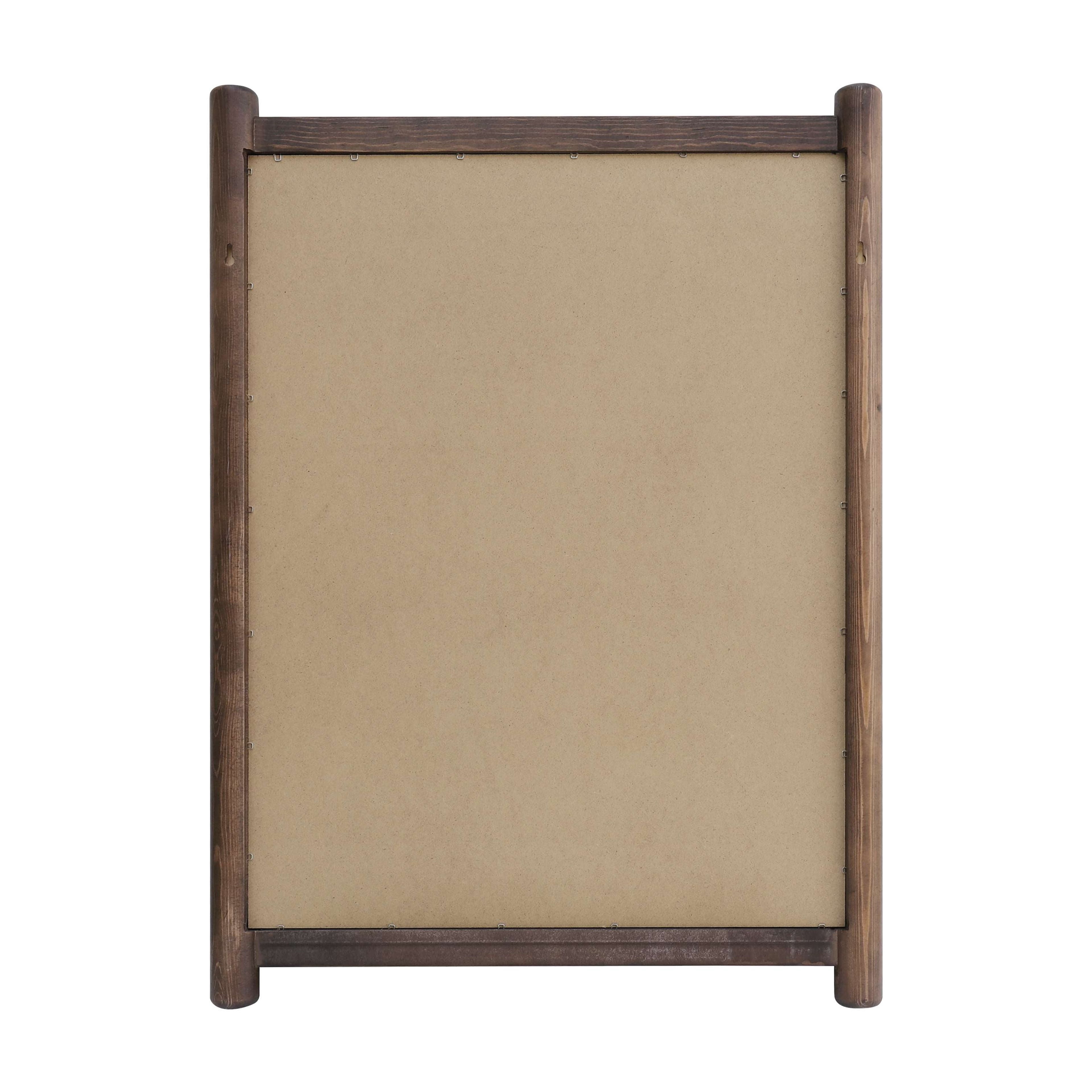  Craftsman Solid Wood Wall Mirror, 21.5 x 30 Inch, Walnut Finish