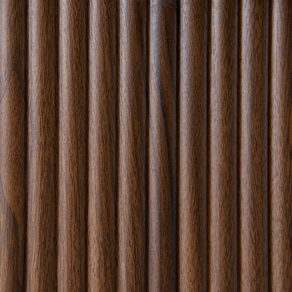 Lillian Fluted Bookcase with Doors, Walnut Finish