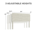  Juliet Full/Queen Boucle Headboard, Ivory