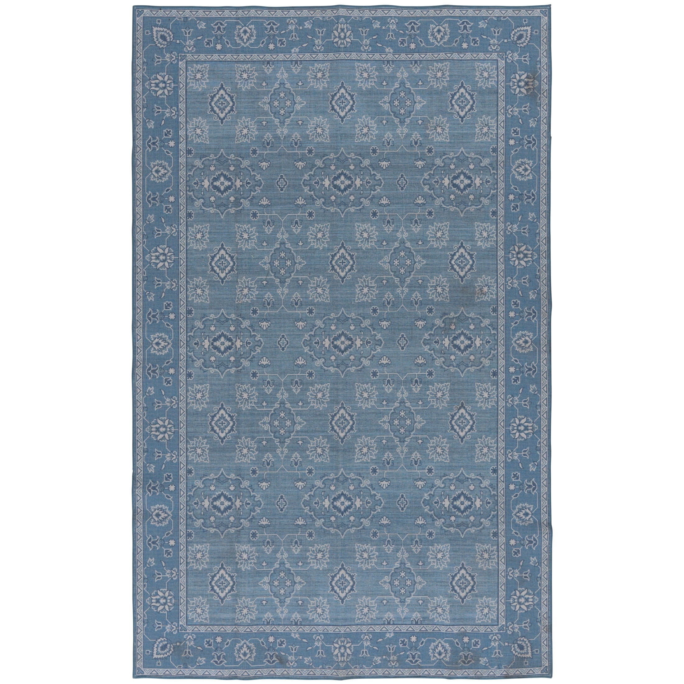  Blue Lillian Dainty Persian Area Rug, 5'x8'