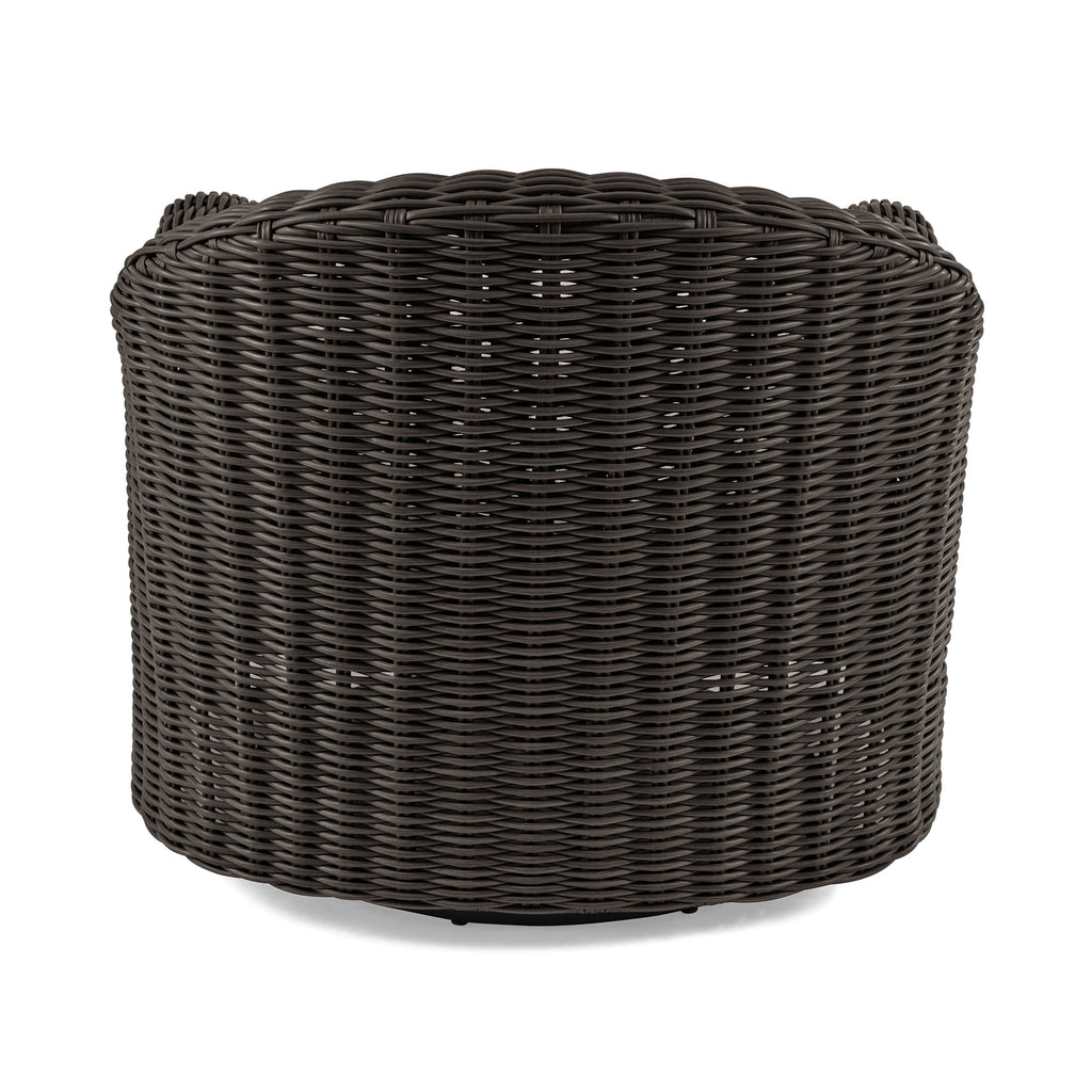  Bellamy Outdoor Motion Chair, Dark Brown Wicker with Cream Cushion