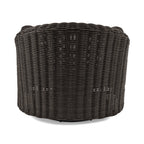  Bellamy Outdoor Motion Chair, Dark Brown Wicker with Cream Cushion