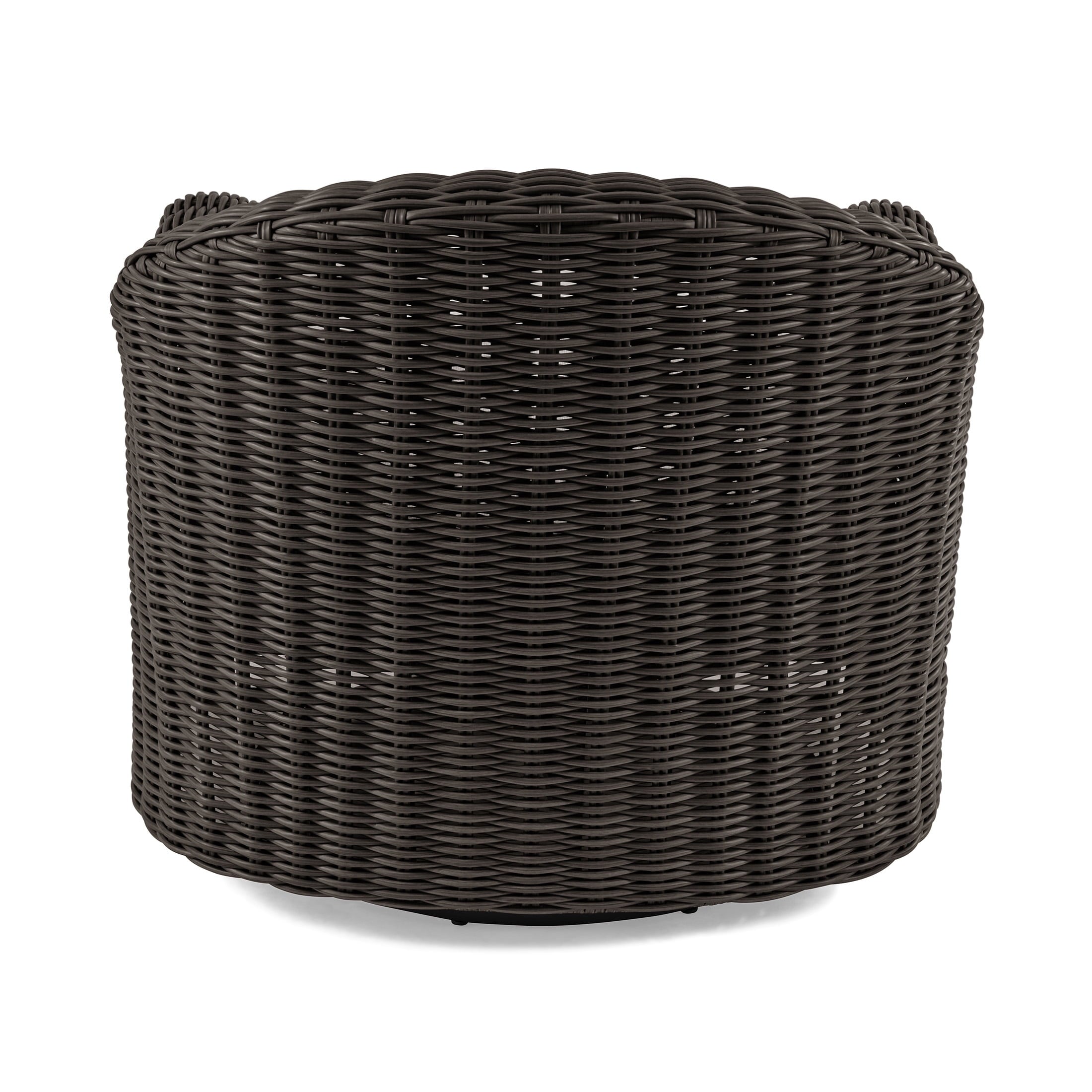  Bellamy Outdoor Motion Chair, Dark Brown Wicker with Cream Cushion
