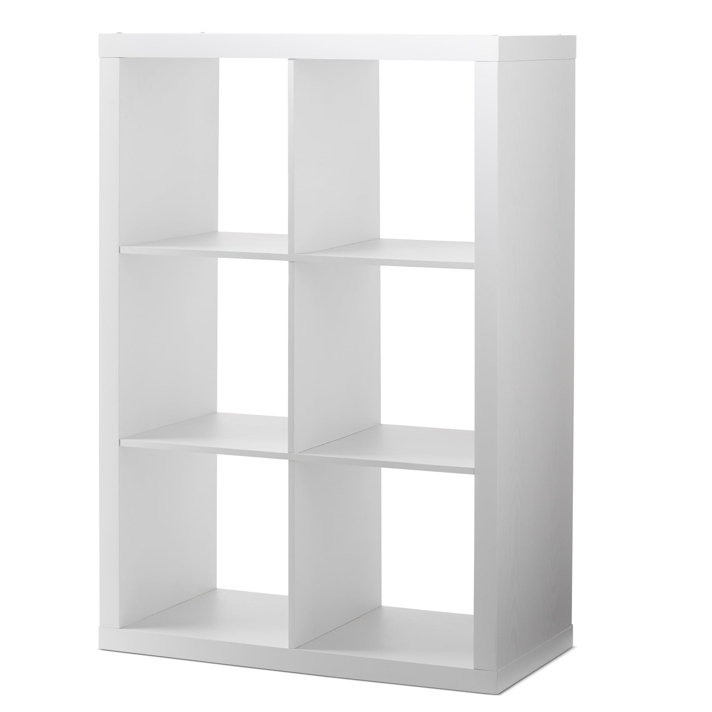  6 Cube Storage Organizer, White Texture