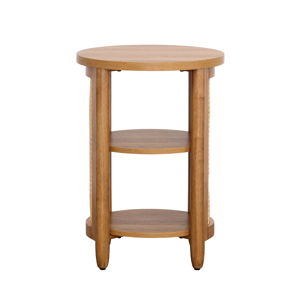  Springwood Caning Side Table, Light Honey Finish