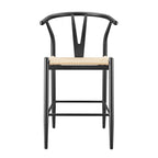  Springwood Wishbone Metal Counter Bar Stool, 2 Pack, Black Color for Indoor