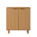  Lillian Fluted Accent Cabinet, Natural Pine Finish