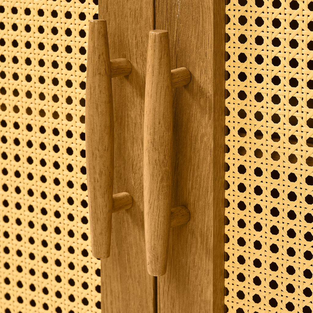  Springwood Bookcase with Doors, Light Honey Finish