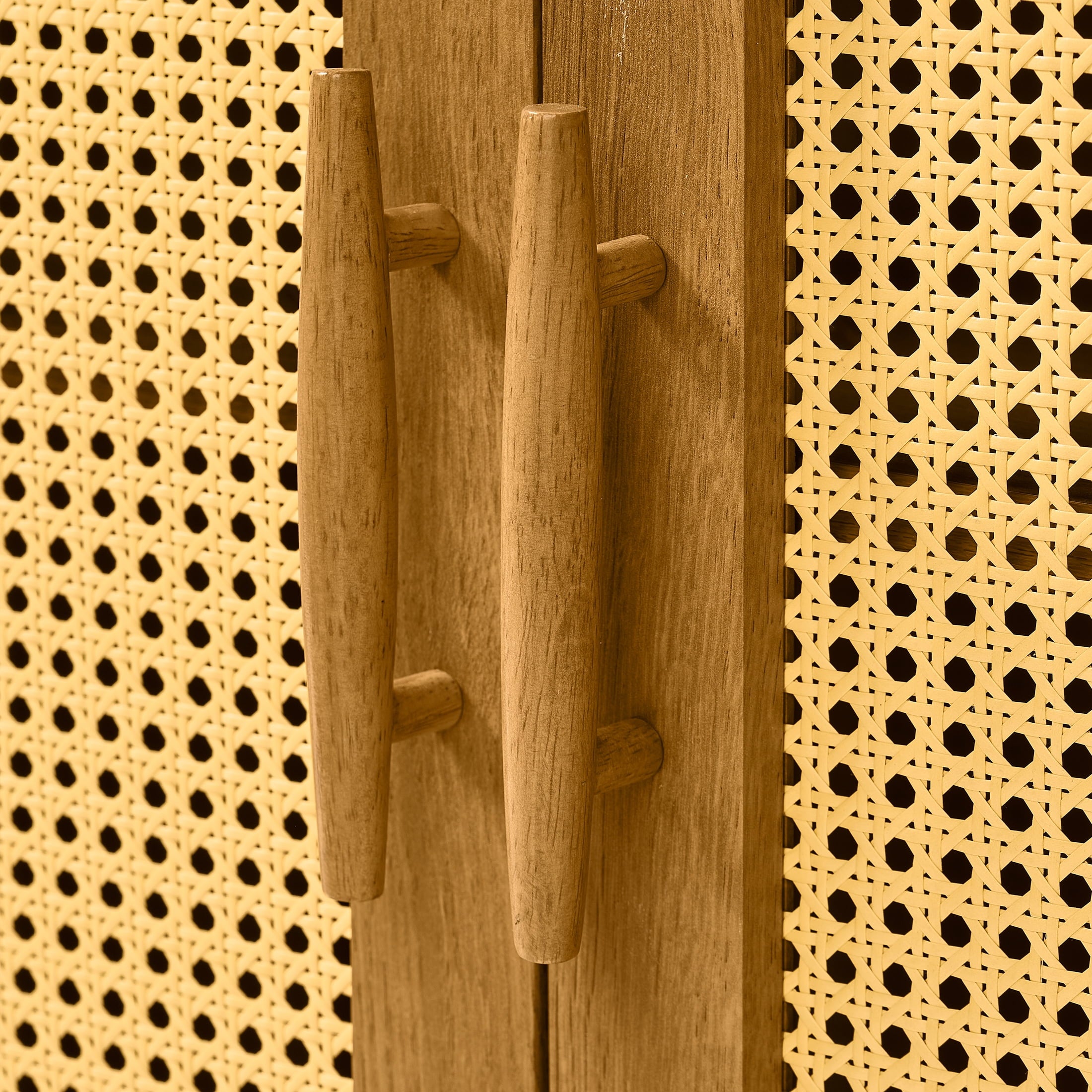  Springwood Bookcase with Doors, Light Honey Finish