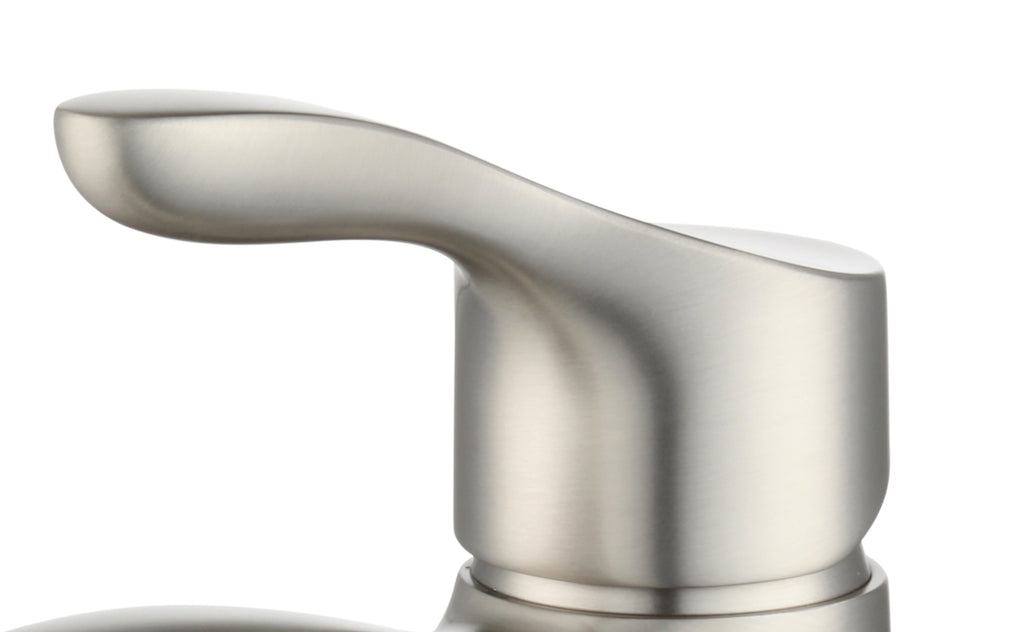  Simple Flair Single Hole Bathroom Faucet in Satin Nickel