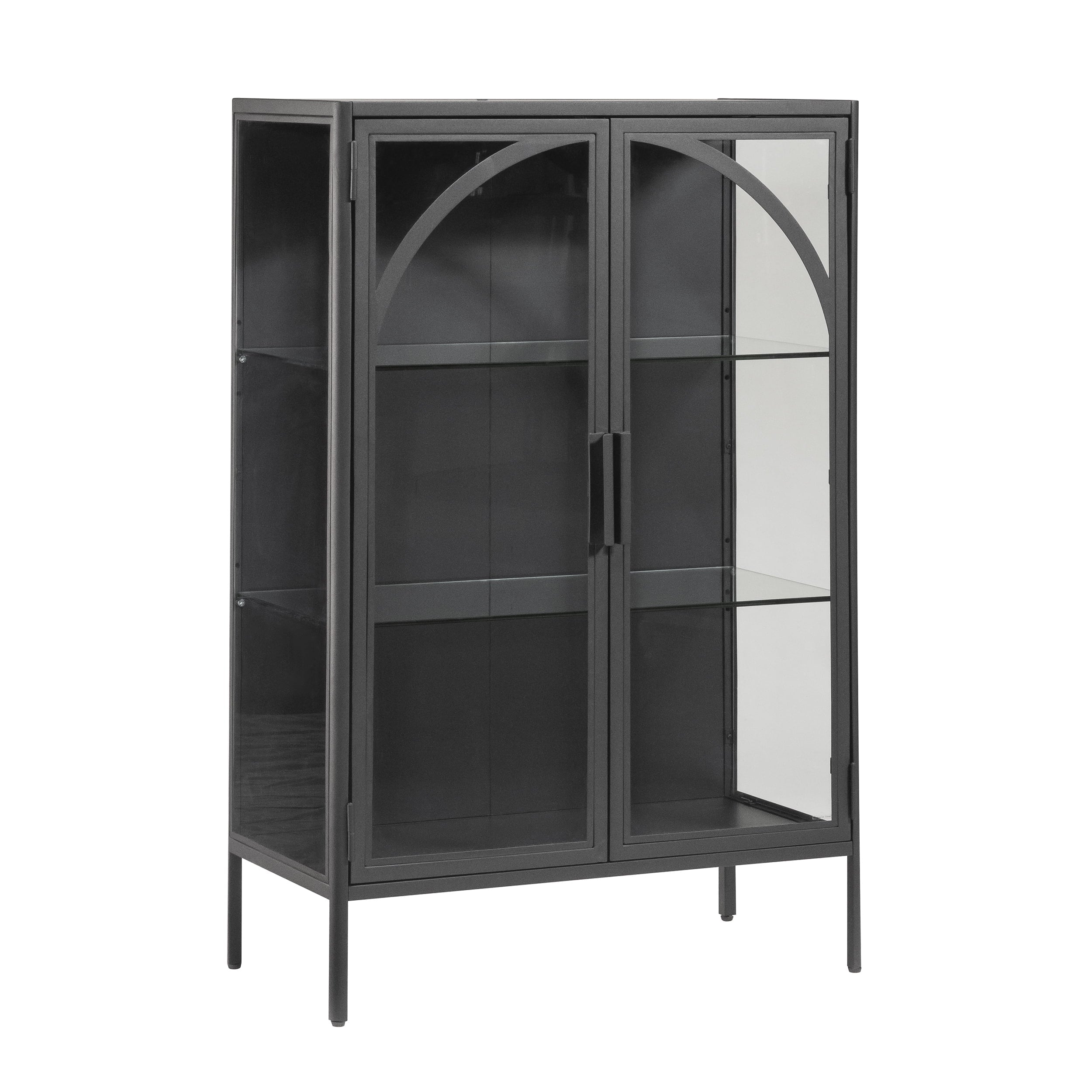  Nola Accent Cabinet, Black Finish