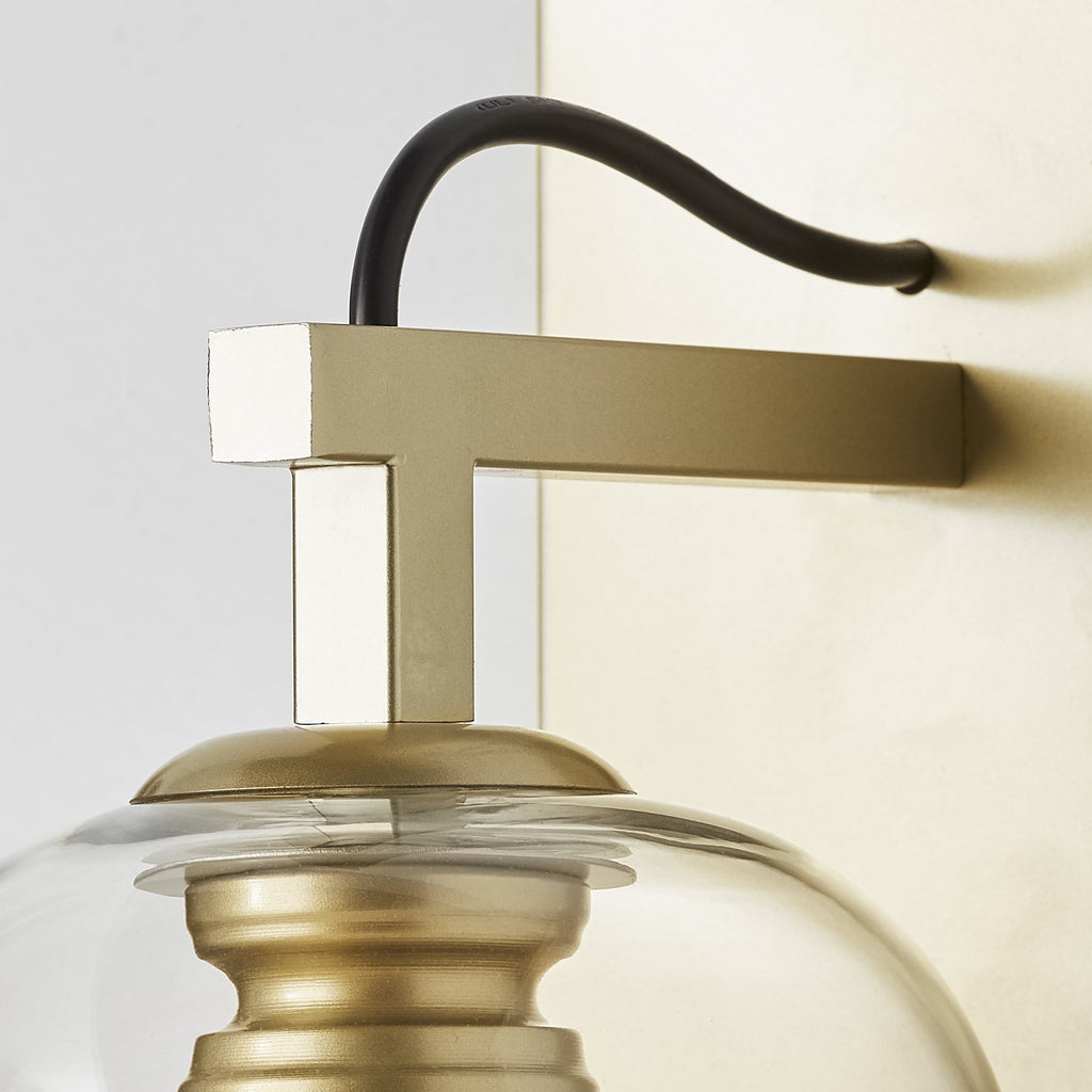  Dome Indoor Wall Sconce Burnished Brass, A15 4W Soft White, Medium Base, Dimmable, 1 pack