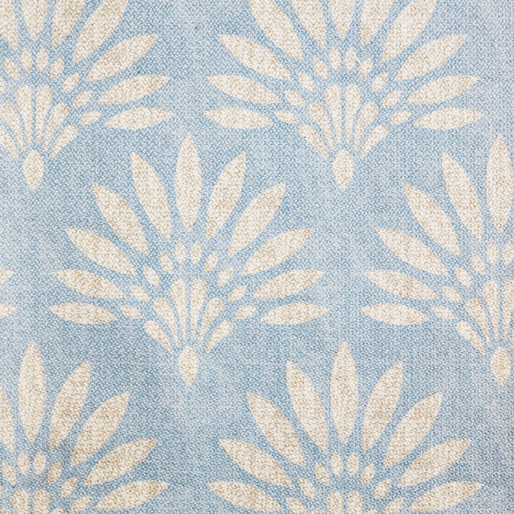  Blue Fan Palm Outdoor Washable Area Rug, 5' x 7'