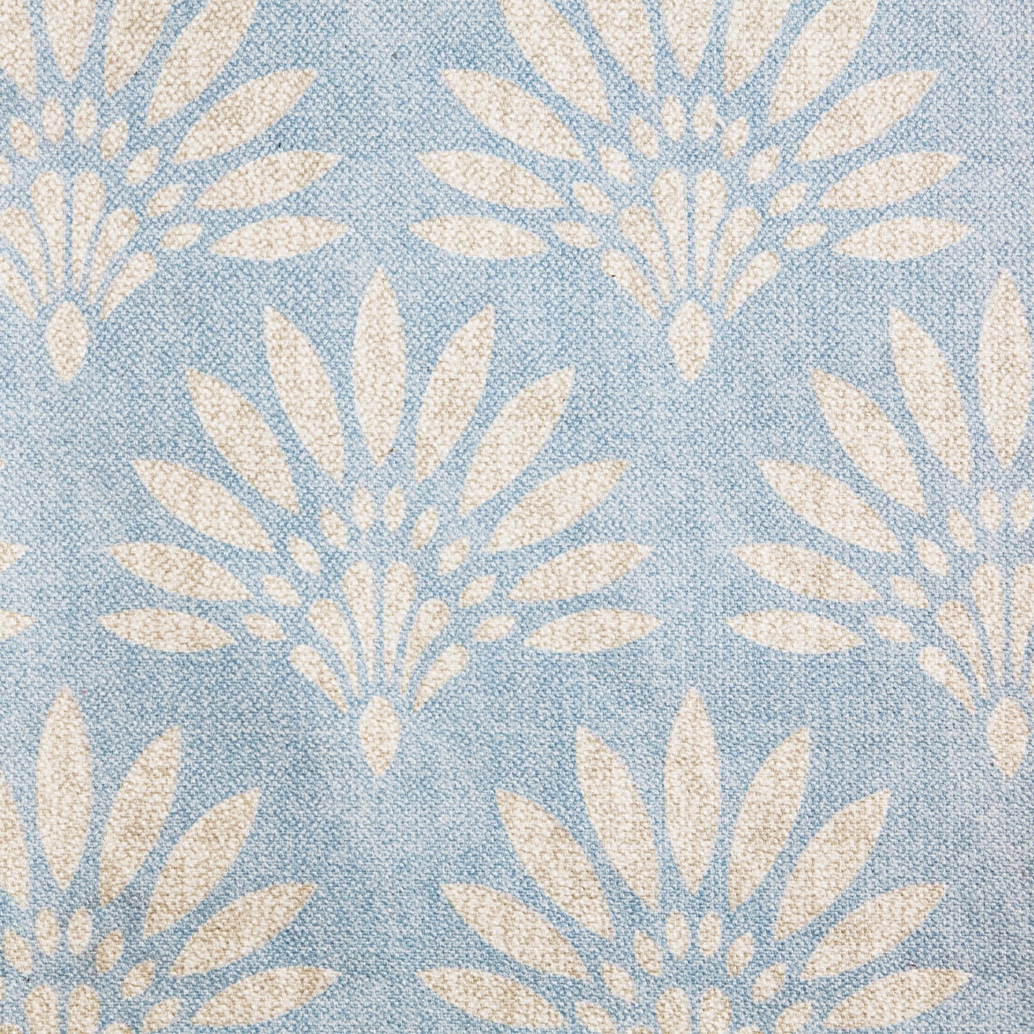  Blue Fan Palm Outdoor Washable Area Rug, 5' x 7'