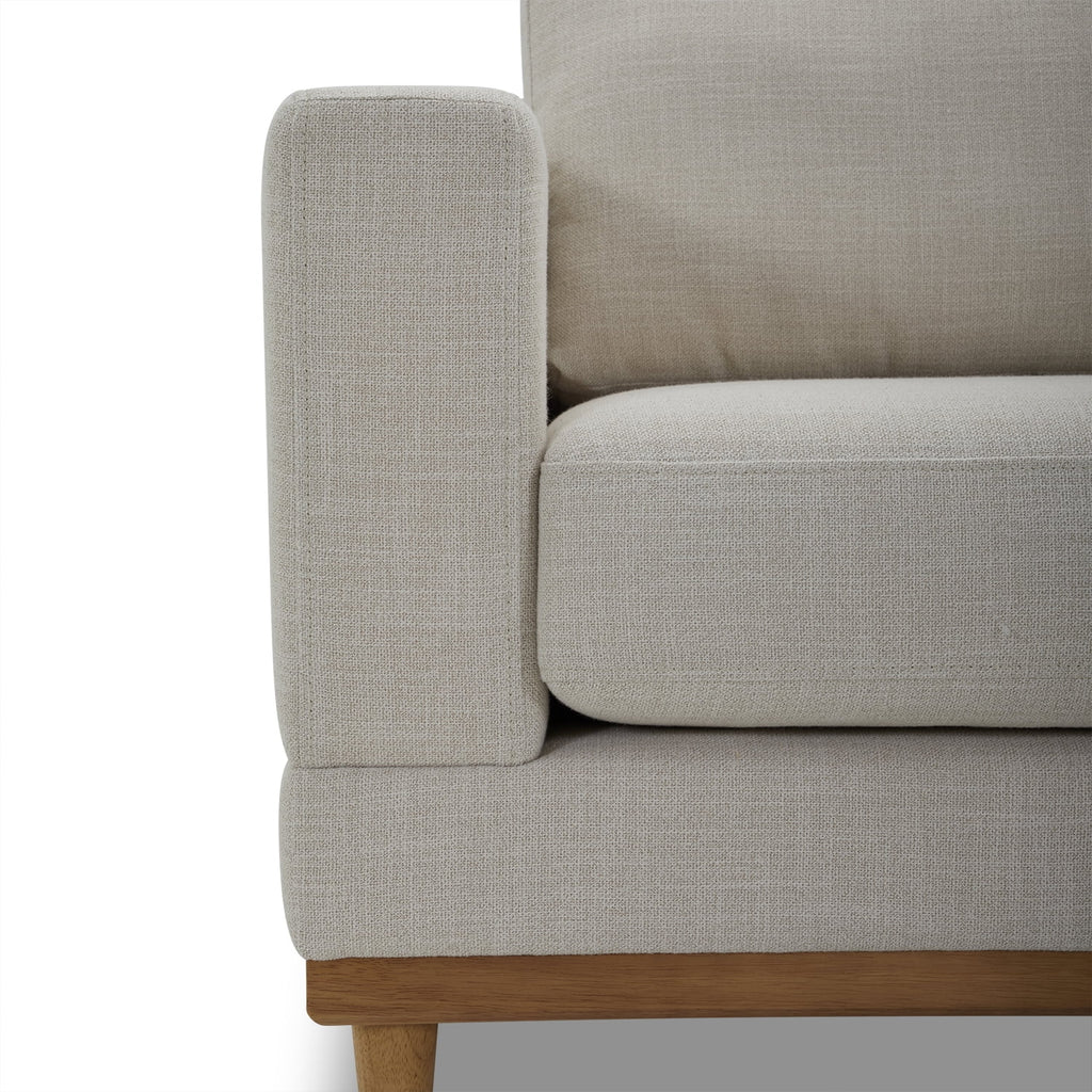  Springwood Wood Frame Accent Chair, Cream Linen
