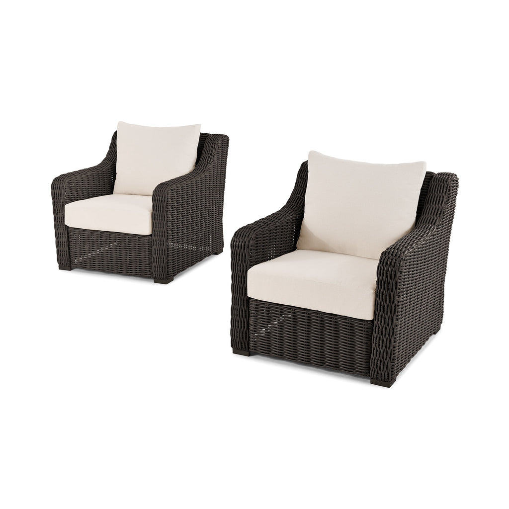 Bellamy Outdoor 2pk Lounge Chairs, Dark Brown