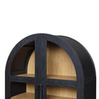 Juliet Kitchen Rounded Arch Cabinet, Rich Black