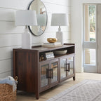  Reading Refined Farmhouse TV Stand for TVs up to 65", Walnut Finish