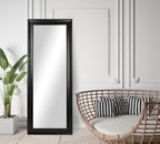  27x70 Black Rectangle Large Full-Length Floor Mirror for Bedroom or Entryway