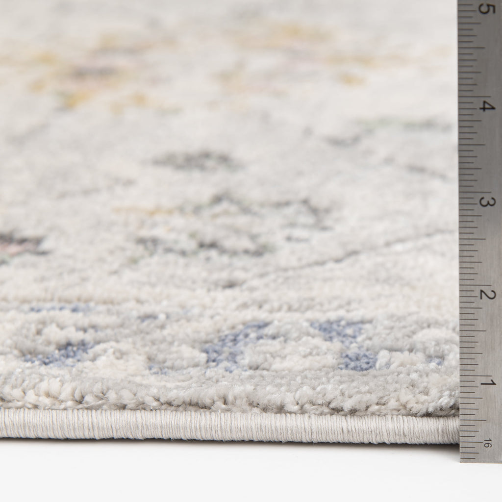  Persian Blooms Silver Indoor Area Rug, 5' x 7'