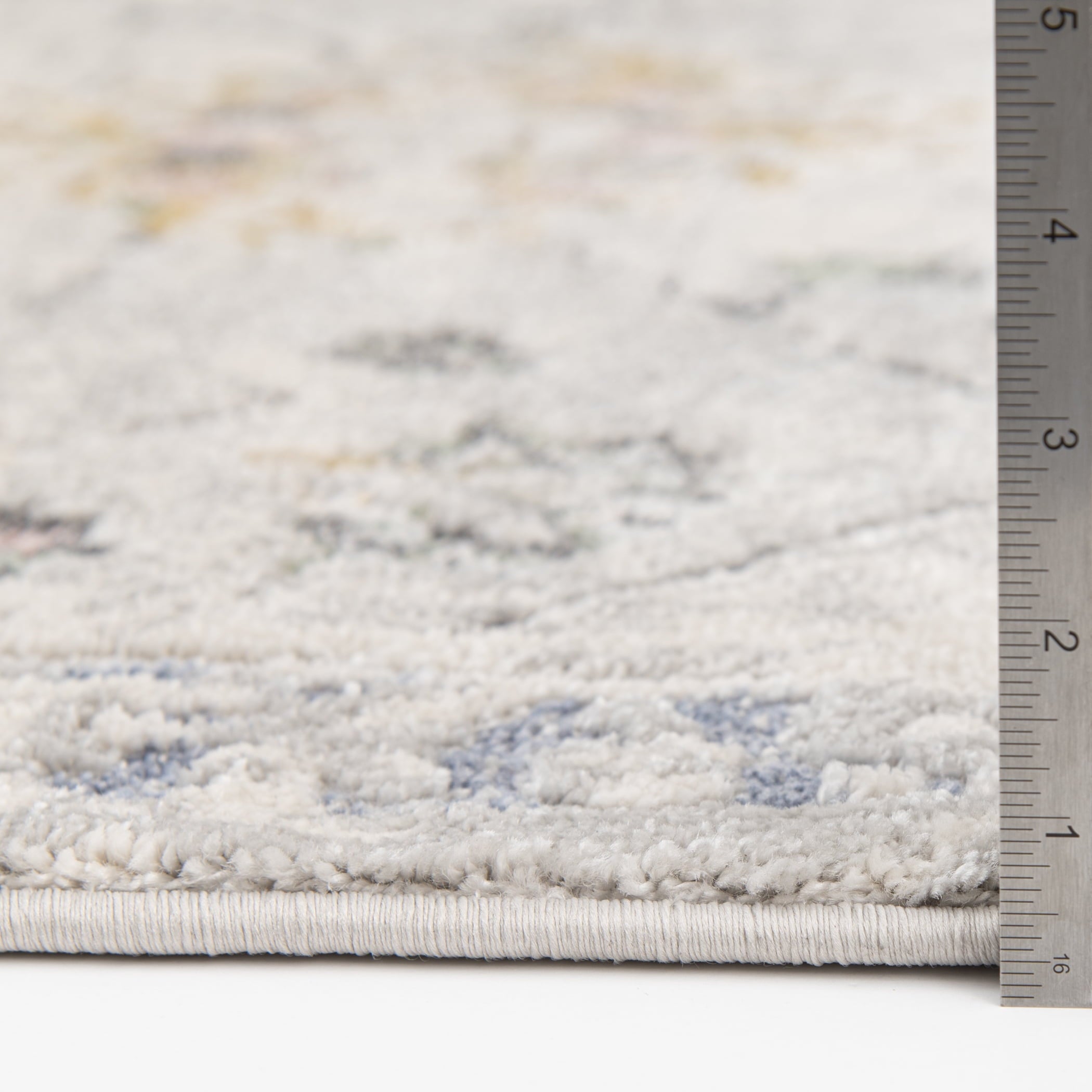  Persian Blooms Silver Indoor Area Rug, 5' x 7'