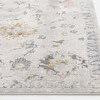  Persian Blooms Silver Indoor Area Rug, 5' x 7'