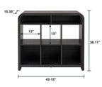  Juliet 6 Cube Storage Organizer, Black Finish