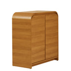 Juliet Curved Accent Cabinet, Warm Honey