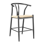  Springwood Wishbone Metal Counter Bar Stool, 2 Pack, Black Color for Indoor