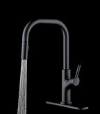  Sleek Simplicity Matte Black Pull Down Kitchen Faucet