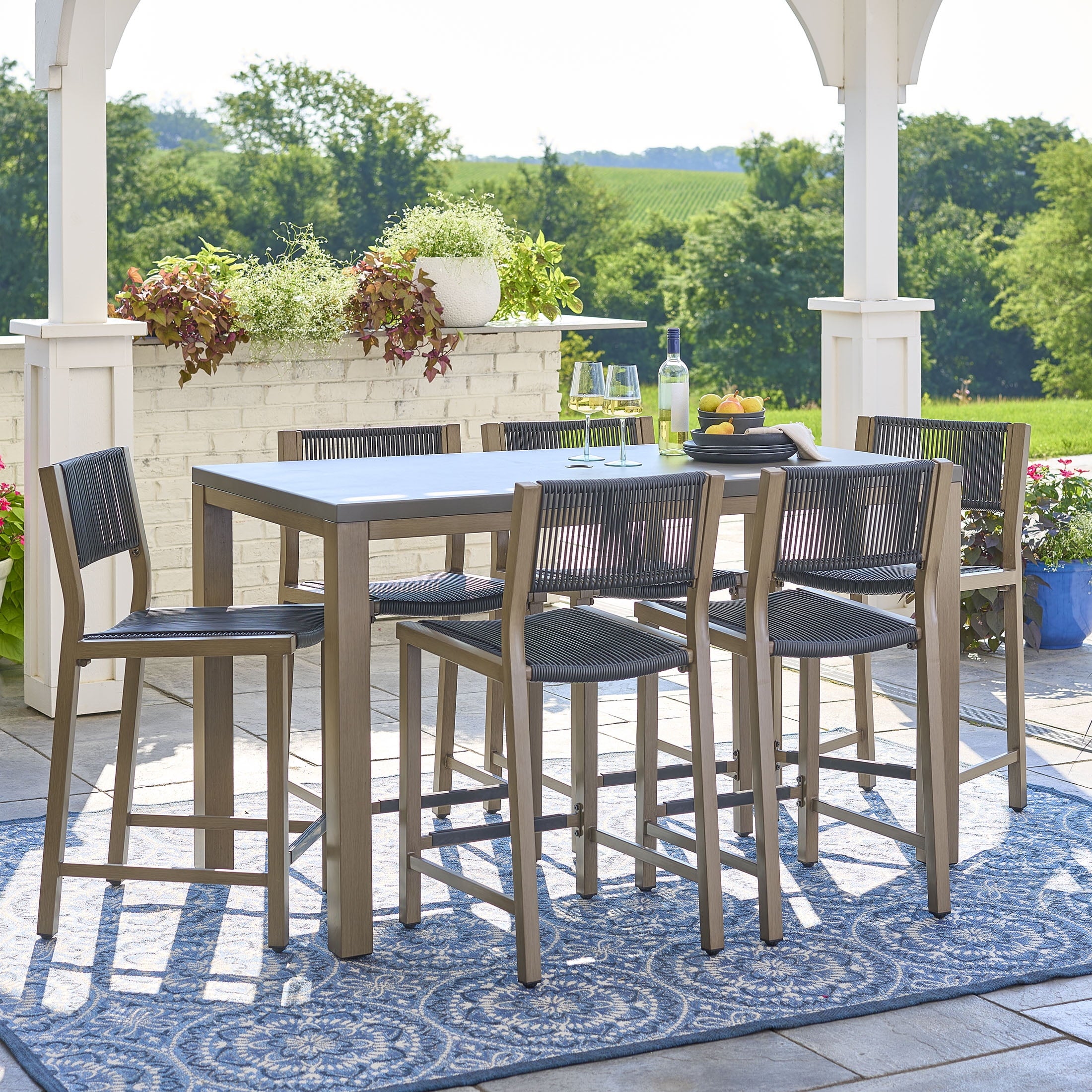  Tarren 5-Piece High Dining Set, Black