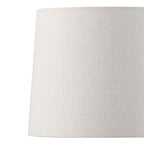  18" Clear Glass Table Lamp with Brass Metal Base and Beige Shade