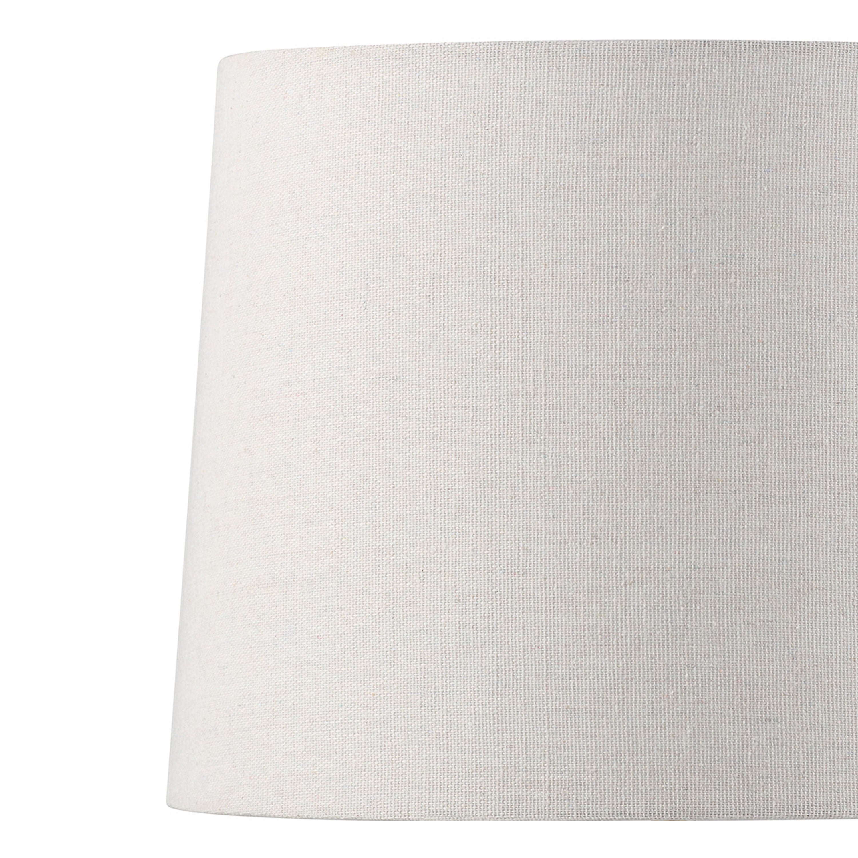  18" Clear Glass Table Lamp with Brass Metal Base and Beige Shade