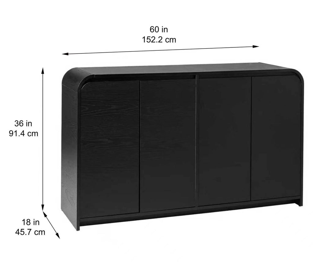  Juliet Sideboard, Rich Black Finish
