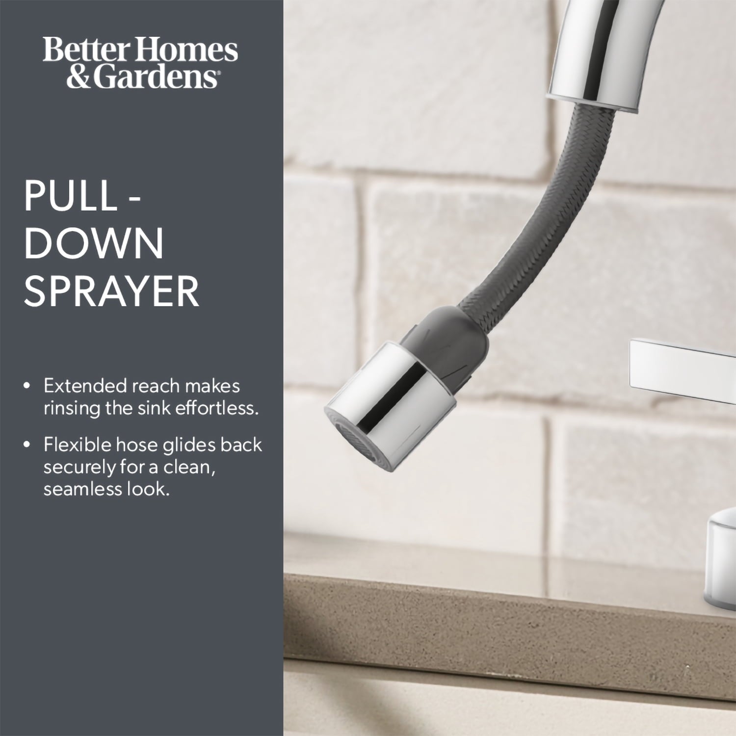  Clean Modern Chrome 4" Centerset Bathroom Faucet with Pull-Down Sprayer