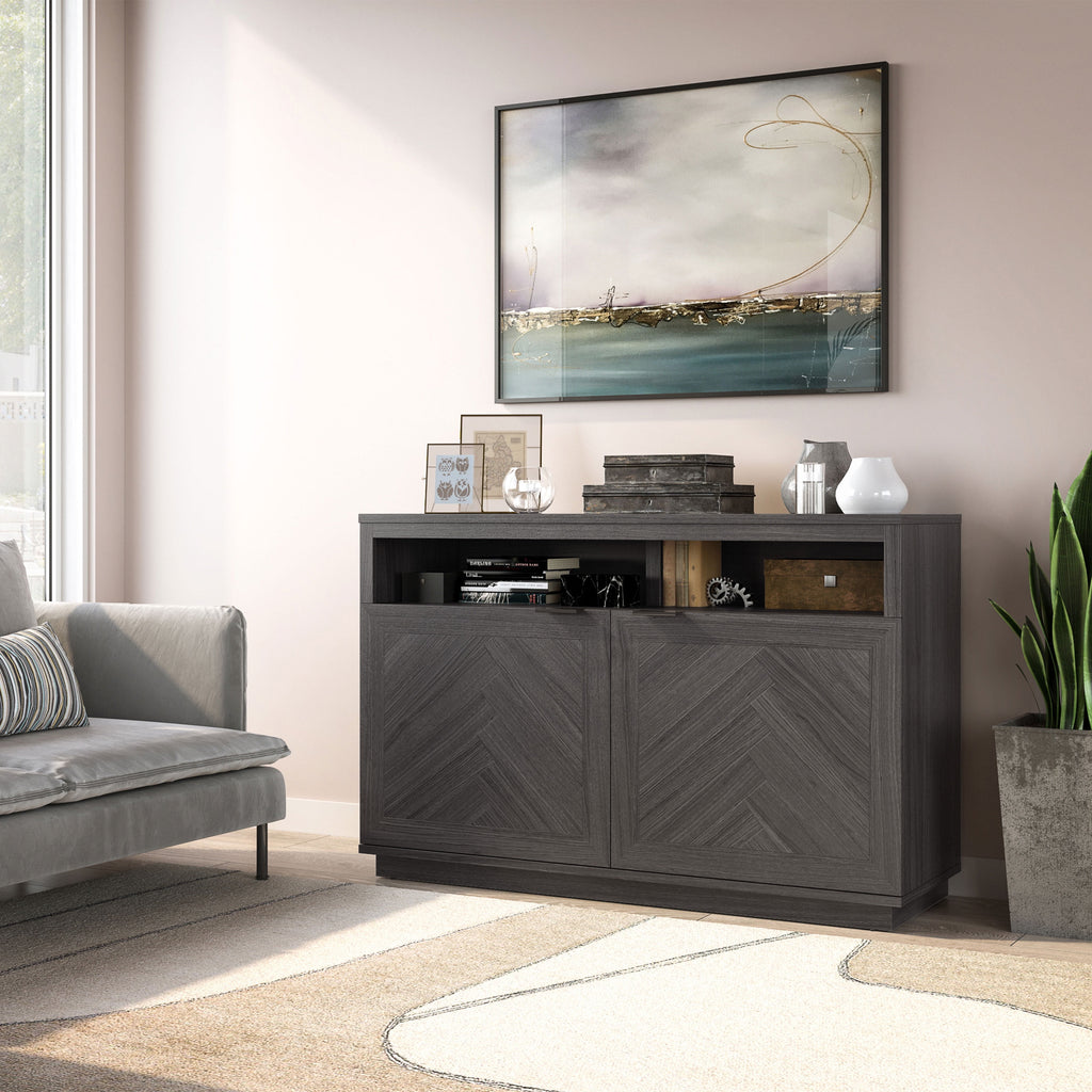  Herringbone TV Stand for TVs up to 55�, Gray