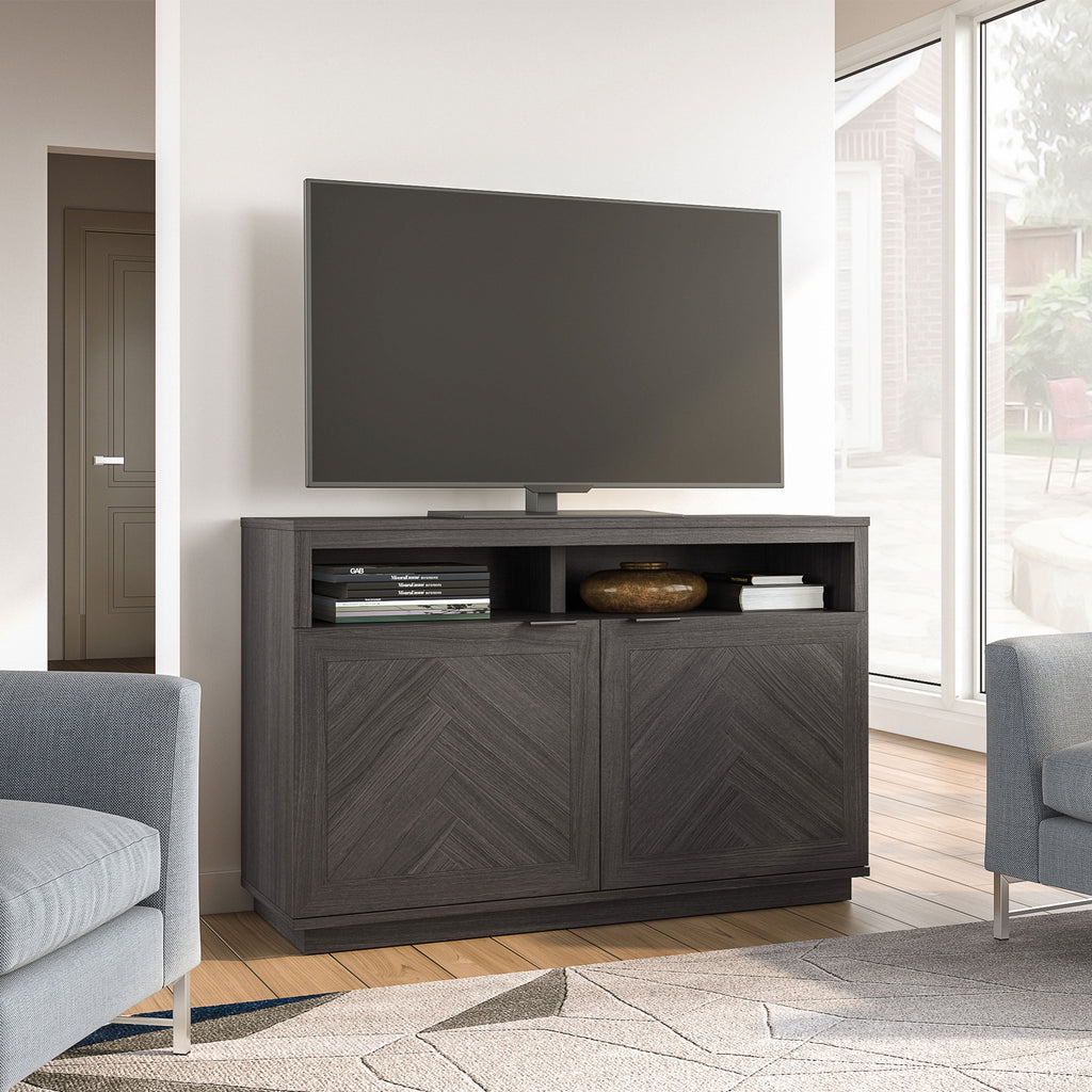  Herringbone TV Stand for TVs up to 55�, Gray