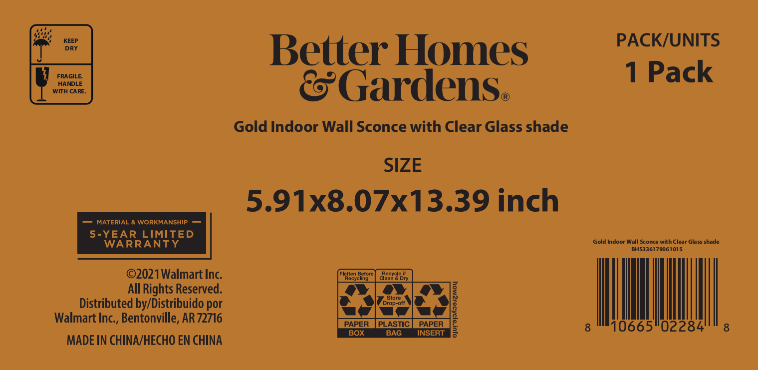  Dome Indoor Wall Sconce Burnished Brass, A15 4W Soft White, Medium Base, Dimmable, 1 pack