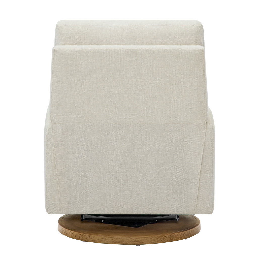  Modern Farmhouse Swivel Glider Recliner, Cream Linen