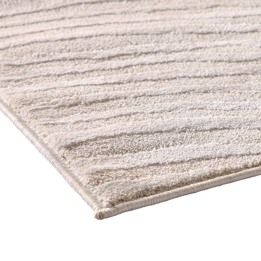 Kai Carved Ripple Indoor Stain/Fade Resisant Area Rug, Cream, 7'10" x 10'