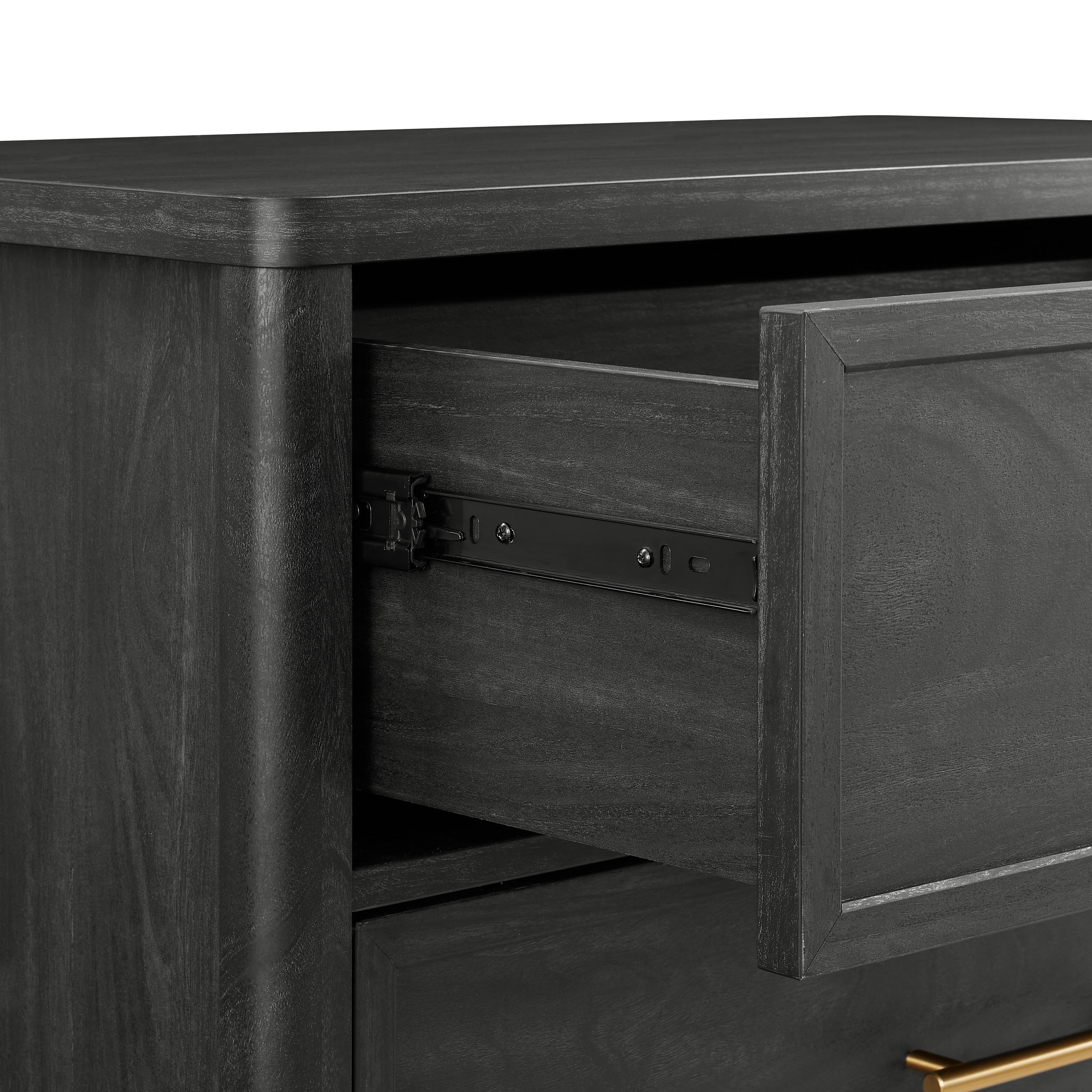  Oaklee 4 Drawer Dresser, Charcoal Finish